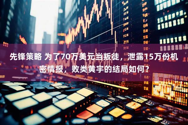 先锋策略 为了70万美元当叛徒，泄露15万份机密情报，败类黄宇的结局如何？