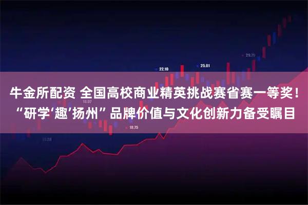 牛金所配资 全国高校商业精英挑战赛省赛一等奖！“研学‘趣’扬州”品牌价值与文化创新力备受瞩目