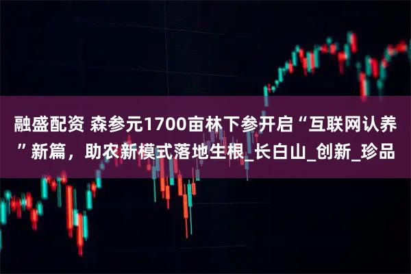 融盛配资 森参元1700亩林下参开启“互联网认养”新篇，助农新模式落地生根_长白山_创新_珍品